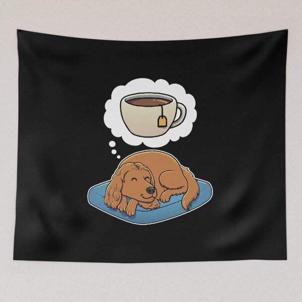 Item preview, English Cocker Spaniel dreaming about Tea designed and sold by DoggieDelights.