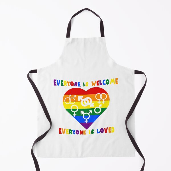 Item preview, Everyone Is Welcome Everyone Is Loved Rainbow Pride Heart with All Gender Symbols designed and sold by everything4eva.