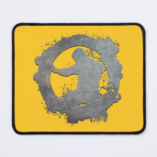 Item preview, Silhouette of fighter inside steel circle designed and sold by Jarmo Piironen.