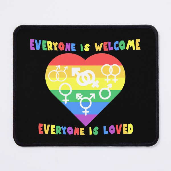 Item preview, Rainbow Pride Heart with All Gender Symbols designed and sold by everything4eva.