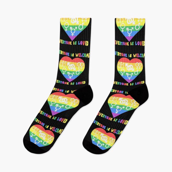 Item preview, Rainbow Pride Heart with All Gender Symbols designed and sold by everything4eva.