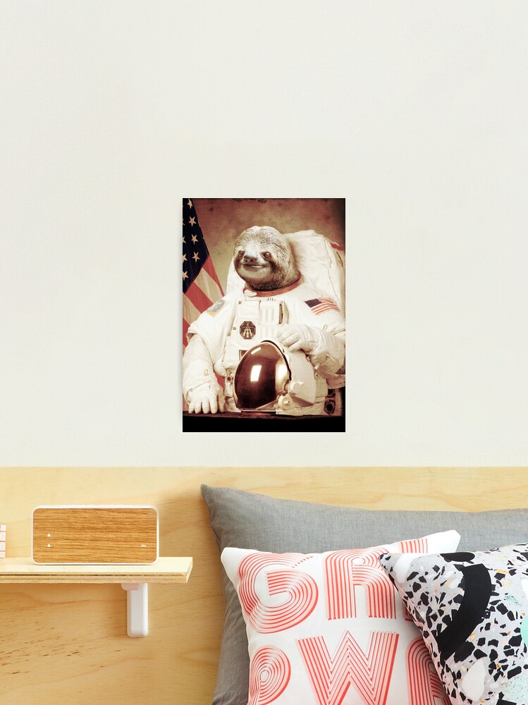 Thumbnail 1 of 3, Photographic Print, Astronaut Sloth designed and sold by BakusPT.