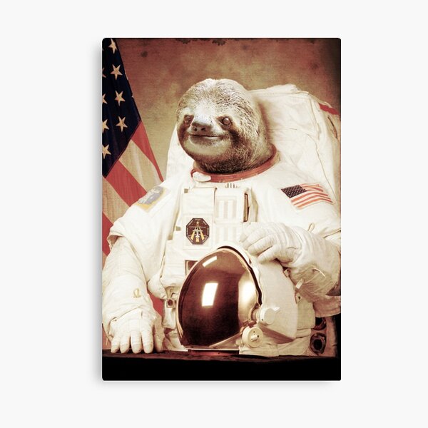 Astronaut Sloth Canvas Print