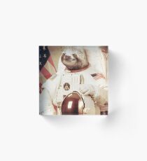 Astronaut Sloth Acrylic Block