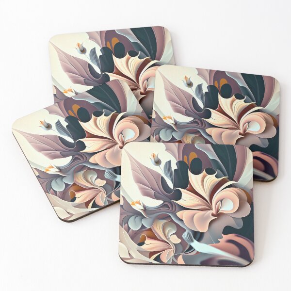 Item preview, Irregular Semi Abstract Floral Pattern Digital Painting designed and sold by CodeAndColors.