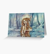 Winter fox Greeting Card