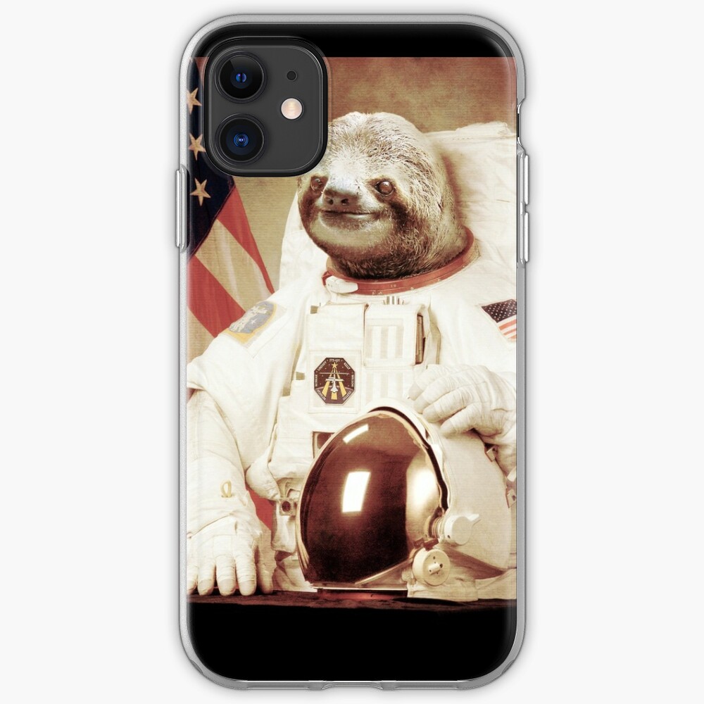 sloth astronaut phone wallpaper