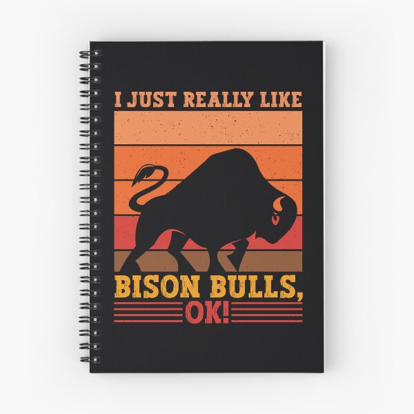 Item preview, Cute, Trendy and Funny Quote I JUST REALLY LIKE BISON BULLS, OK for Bison Bull Lovers, American Bison Bull Art and Wild Bison Bull Vintage Retro Sunset Saying. designed and sold by zenturtlemerch.