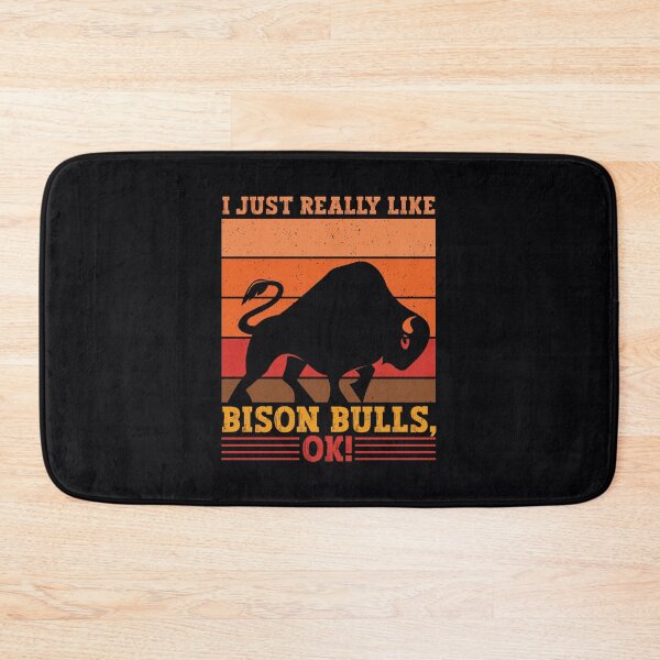 Item preview, Cute, Trendy and Funny Quote I JUST REALLY LIKE BISON BULLS, OK for Bison Bull Lovers, American Bison Bull Art and Wild Bison Bull Vintage Retro Sunset Saying. designed and sold by zenturtlemerch.