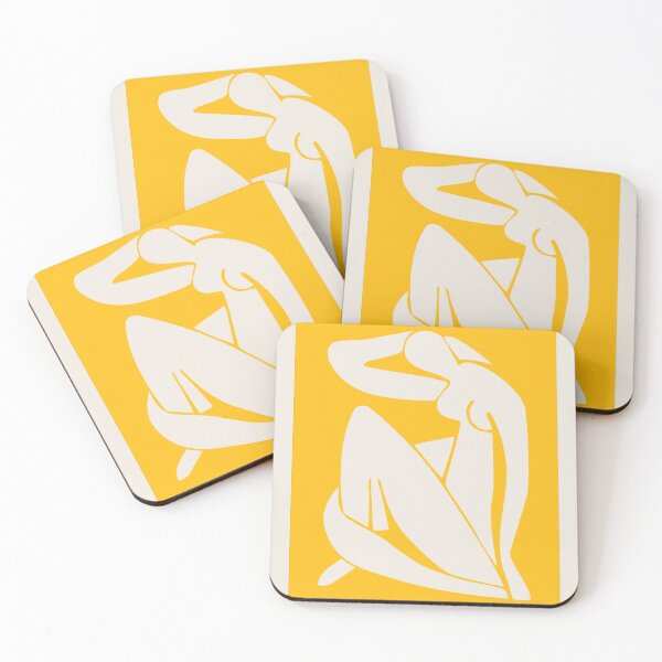 Item preview, Henri Matisse Nude, Papier Decoupes Art yellow, Matisse Cutouts, Matisse exhibition print designed and sold by re-make-.