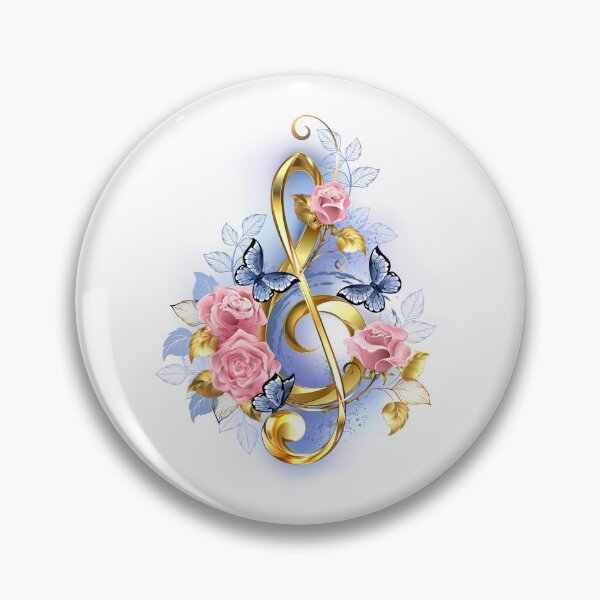 Item preview, Musical Key with Pink Roses designed and sold by Blackmoon9.