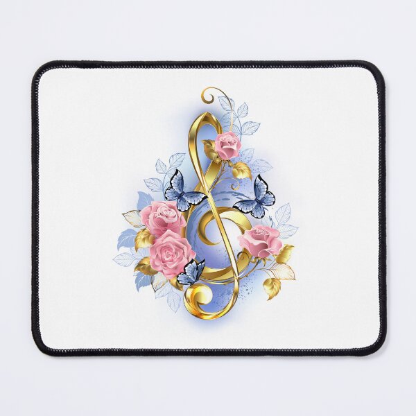 Item preview, Musical Key with Pink Roses designed and sold by Blackmoon9.