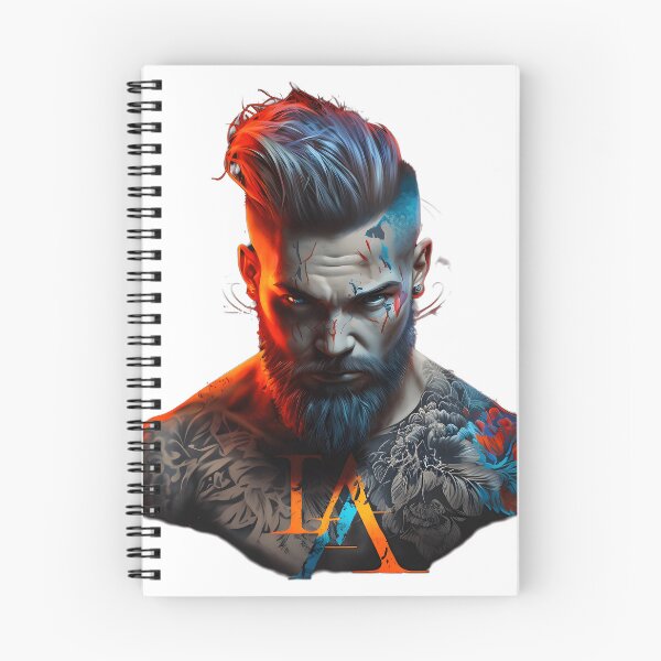 Item preview, tattoed mohawk guy designed and sold by R&B Art and design.