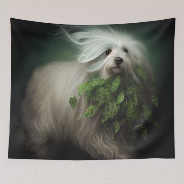 Item preview, A Waft of Angora and Cilantro Digital Painting designed and sold by CodeAndColors.