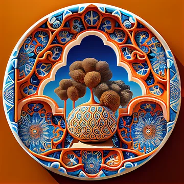 Vorschaubild zum Design Dazzling Complex Clay Surreal New Mediterranean Pattern Digital Painting von CodeAndColors