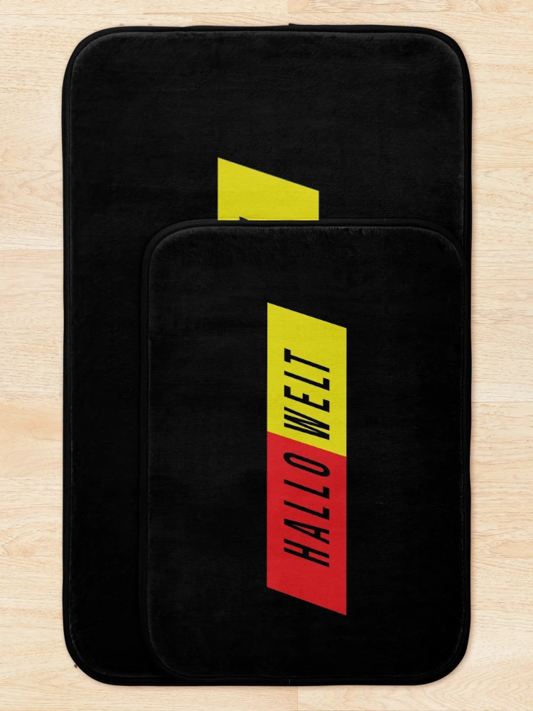 Thumbnail 5 of 6, Bath Mat, Hallo Welt-Hello World-Python Code designed and sold by FridPix.