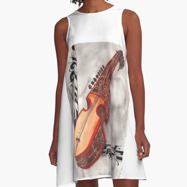 Rabab Watercolor A-Line Dress