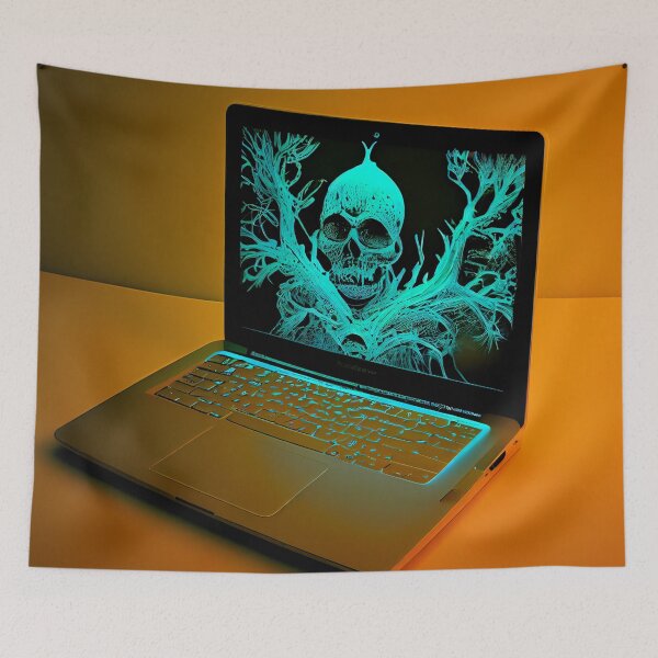 Item preview, Tremble in Mellow Laptop Glow Digital Painting designed and sold by CodeAndColors.
