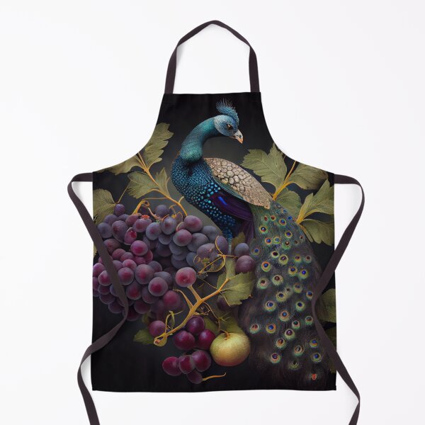 Item preview, Mulberry Gooseberry and Peacock Paradise Digital Painting designed and sold by CodeAndColors.