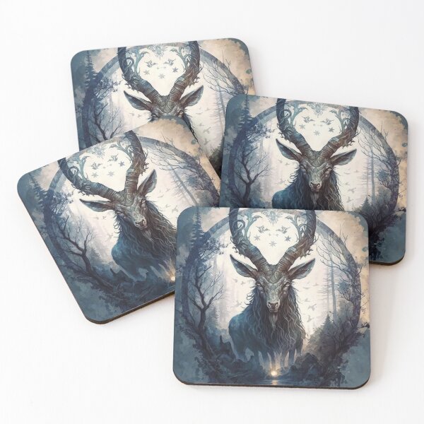 Artikelvorschau, Zauberwald: Aquarell-Baphomet-Illustration entworfen und verkauft von The-Sinister.