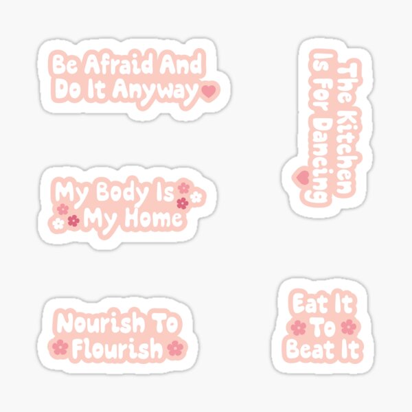 Item preview, Eating Disorder Recovery Sticker Pack designed and sold by flourishciandra.