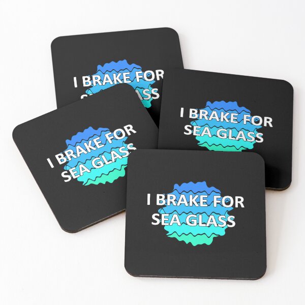 Item preview, Sea Glass Love Words I Brake for Sea Glass - Beach Vibes Sea Glass Colors 2 of 6 designed and sold by Beachy.