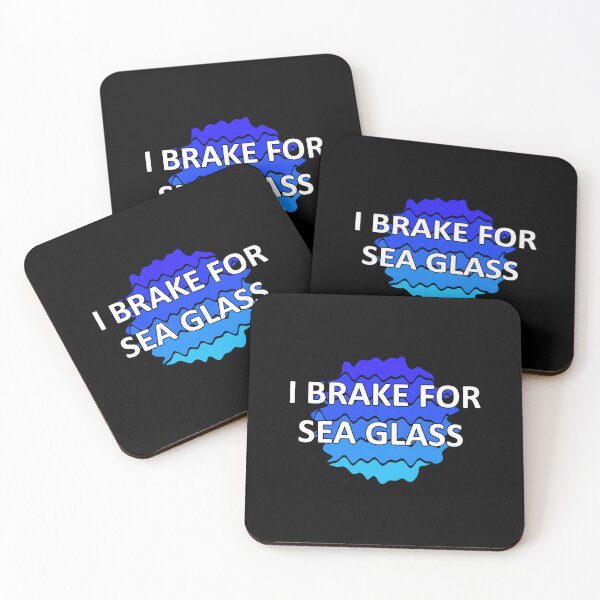 Item preview, Sea Glass Love Words I Brake for Sea Glass - Beach Vibes Sea Glass Colors 4 of 6 designed and sold by Beachy.