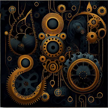 Vorschaubild zum Design Mystical Relaxed Industrial Pattern Digital Painting von CodeAndColors