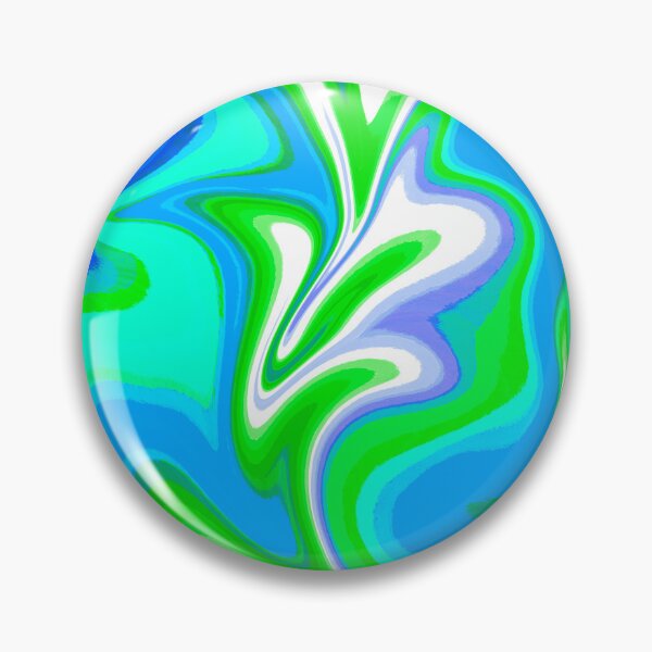 Item preview, Modern Swirl Abstract Pattern Neon Tones, Neon Green, Neon Blue, White, Blue and Hot Pink Design designed and sold by theprintedclub.
