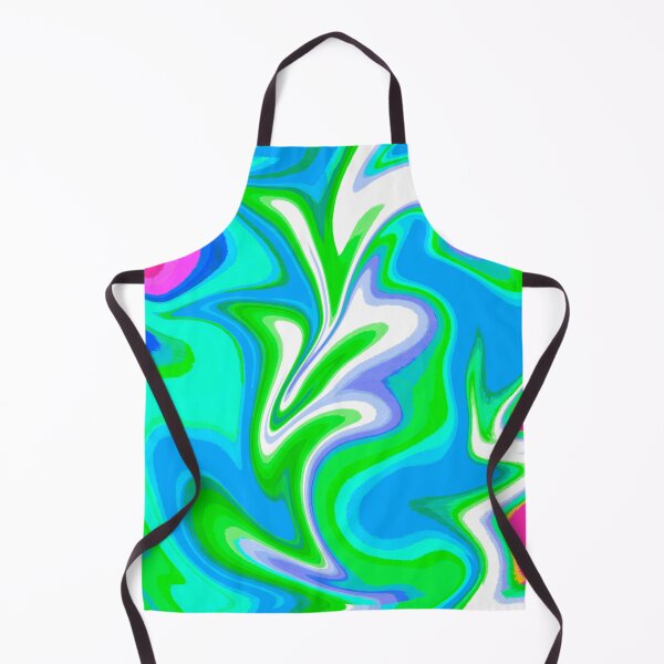 Item preview, Modern Swirl Abstract Pattern Neon Tones, Neon Green, Neon Blue, White, Blue and Hot Pink Design designed and sold by theprintedclub.