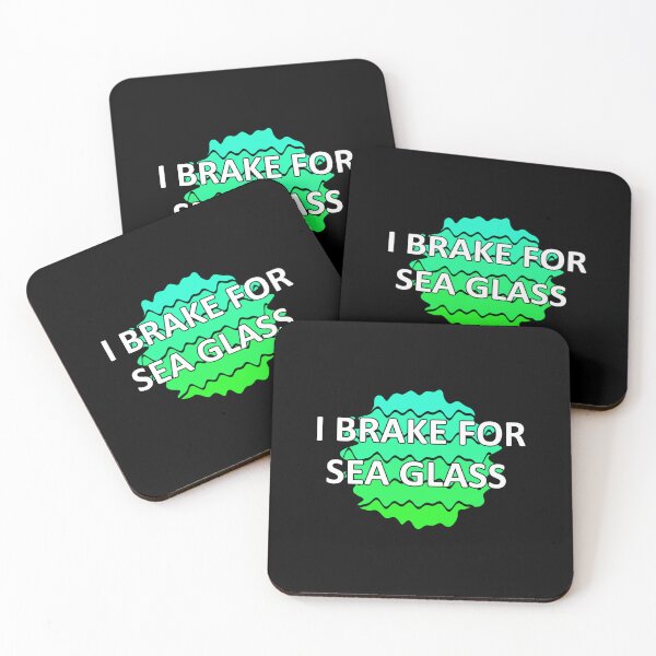 Item preview, Sea Glass Love Words I Brake for Sea Glass - Beach Vibes Sea Glass Colors 6 of 6 designed and sold by Beachy.