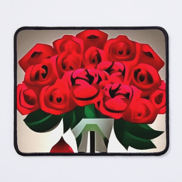 Item preview, Red Roses In Vase Art Deco Abstract Art designed and sold by taiche.