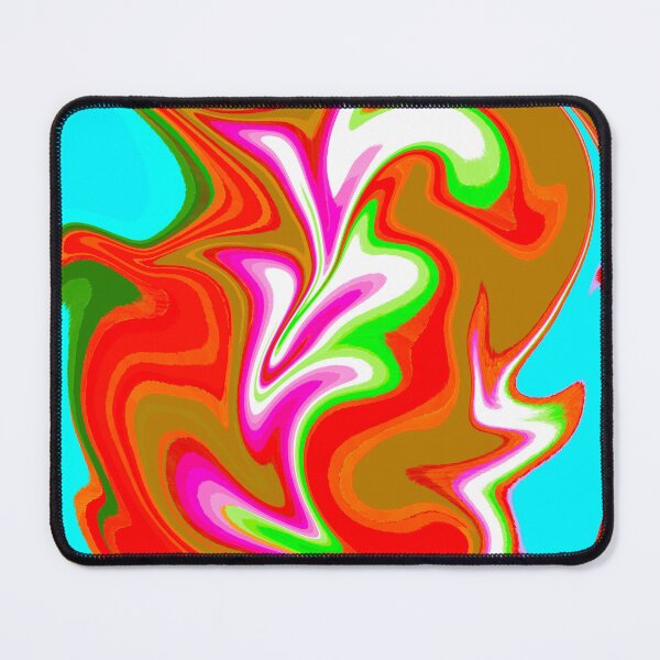 Item preview, Modern Swirl Abstract Pattern Neon Tones, Neon Green, Bright Orange, Neon Blue, White, Red and Hot Pink Design designed and sold by theprintedclub.