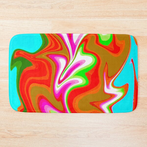 Item preview, Modern Swirl Abstract Pattern Neon Tones, Neon Green, Bright Orange, Neon Blue, White, Red and Hot Pink Design designed and sold by theprintedclub.