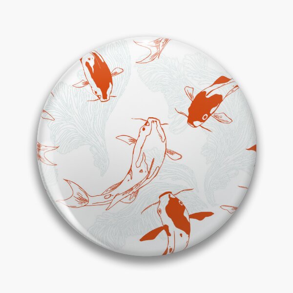 Item preview, Koi carp in orange and light blue designed and sold by Katj-A-Studio.