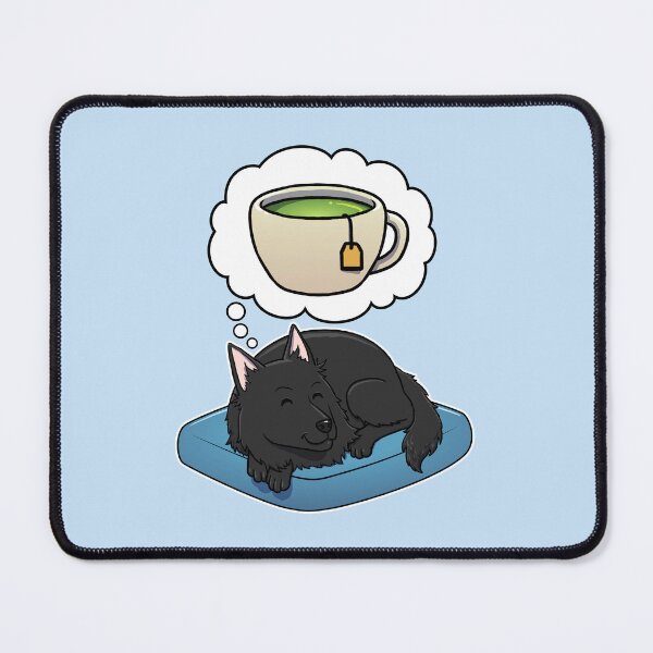 Item preview, Belgian Sheepdog dreaming about Green Tea designed and sold by DoggieDelights.