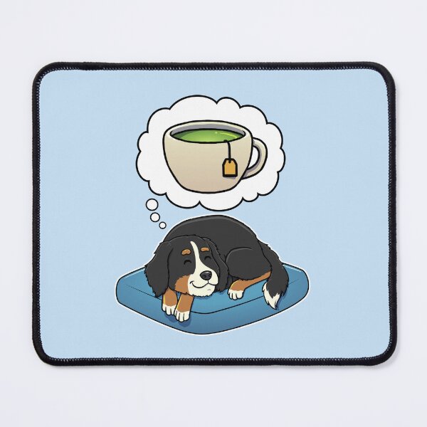 Aperçu de l'œuvre Bernese Mountain Dog dreaming about Green Tea créée et vendue par DoggieDelights.