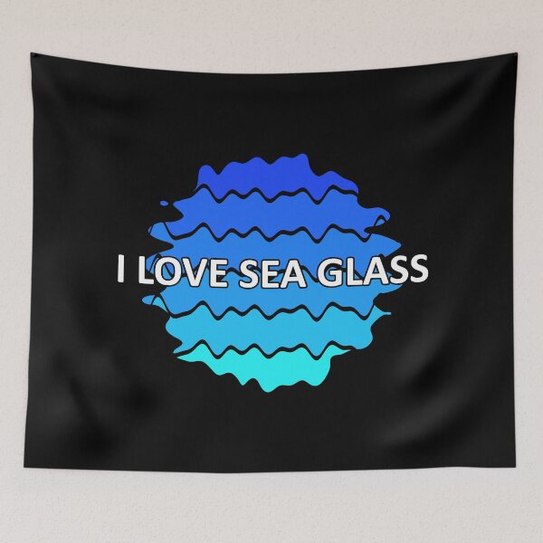 Item preview, Sea Glass Love Words I Love Sea Glass - Beach Vibes Sea Glass Colors 3 of 6 designed and sold by Beachy.