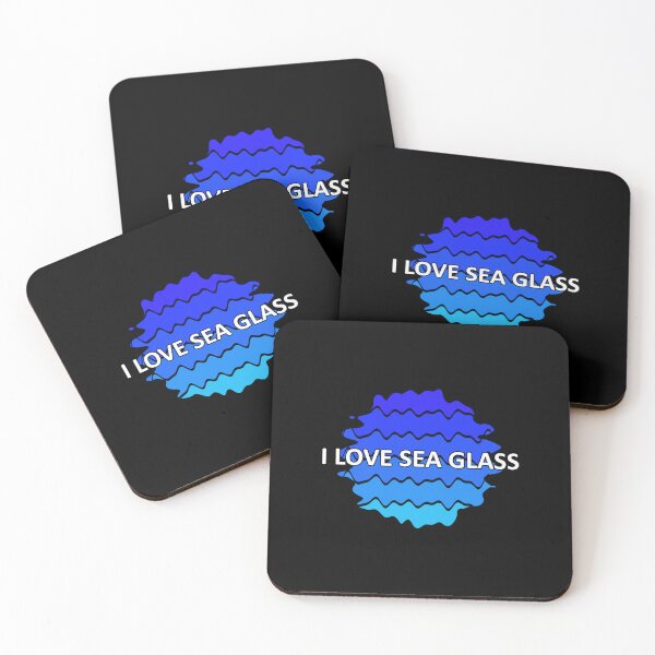 Item preview, Sea Glass Love Words I Love Sea Glass - Beach Vibes Sea Glass Colors 4 of 6 designed and sold by Beachy.