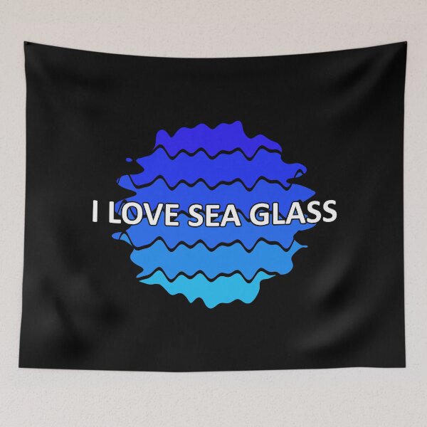 Item preview, Sea Glass Love Words I Love Sea Glass - Beach Vibes Sea Glass Colors 4 of 6 designed and sold by Beachy.