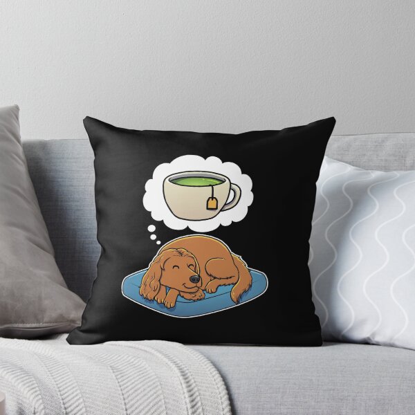 Item preview, English Cocker Spaniel dreaming about Green Tea designed and sold by DoggieDelights.