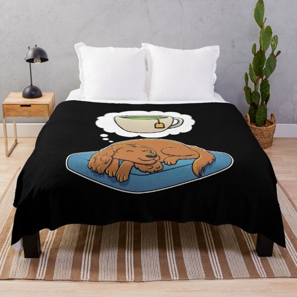 Item preview, English Cocker Spaniel dreaming about Green Tea designed and sold by DoggieDelights.