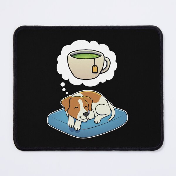 Item preview, Jack Russell Terrier dreaming about Green Tea designed and sold by DoggieDelights.