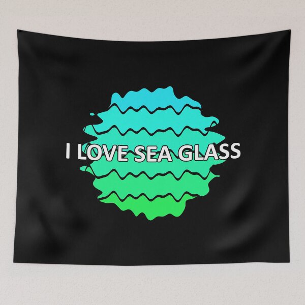 Item preview, Sea Glass Love Words I Love Sea Glass - Beach Vibes Sea Glass Colors 5 of 6 designed and sold by Beachy.