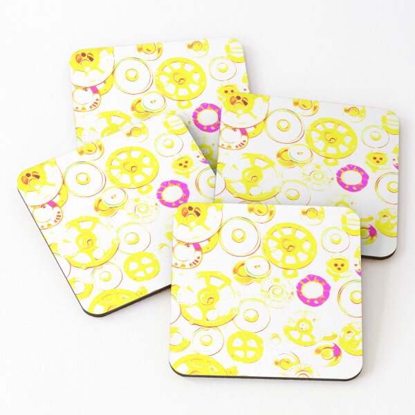 Item preview, Buttons and Wheels - White, Yellow designed and sold by asurtiumgreen.