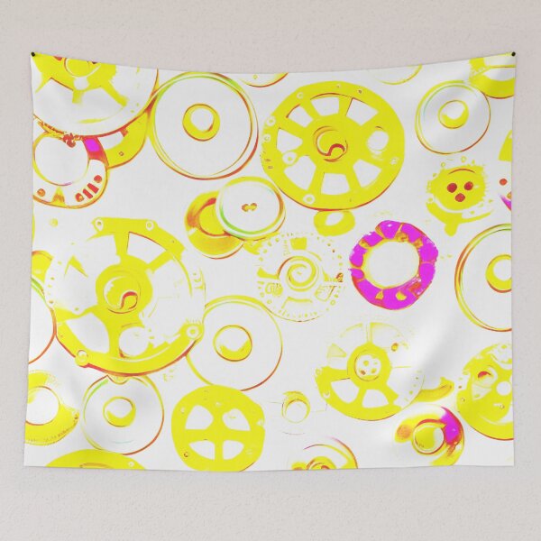Item preview, Buttons and Wheels - White, Yellow designed and sold by asurtiumgreen.