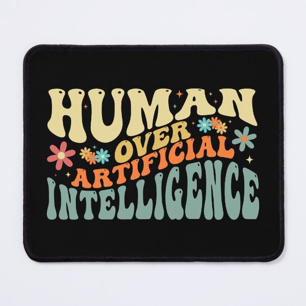 Item preview, Human over Artificial Intelligence Retro Vintage designed and sold by Designer-Girl.