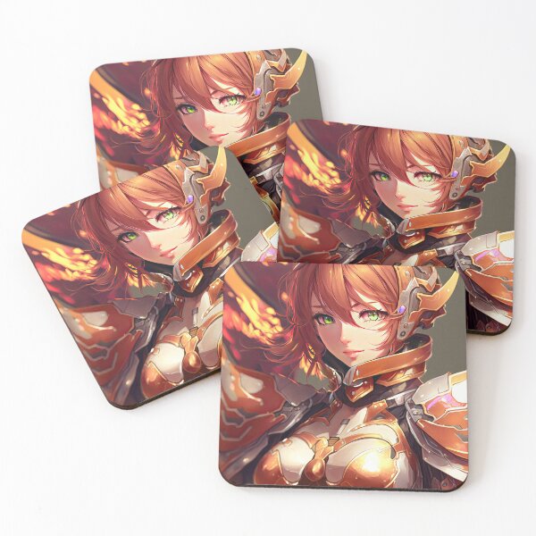 Item preview, An inferno of Power: A Fantasy Portrait of a Female Flame Knight in Blazing Armor designed and sold by PJGartui.