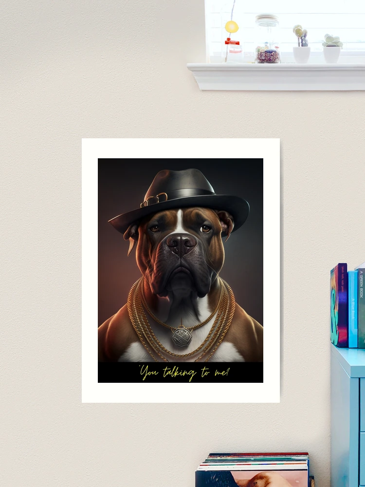 Wall Art Print, Mafia Dog I Gangster Dogs Hund Hunde