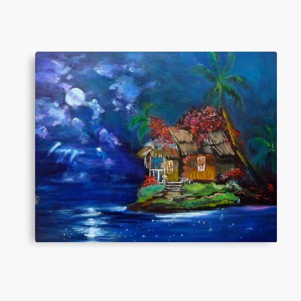 Item preview, Moonlit Island Hut designed and sold by jennyleeandjim.